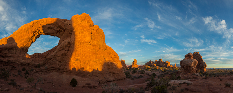 Sunset, Windows in Arches National Park