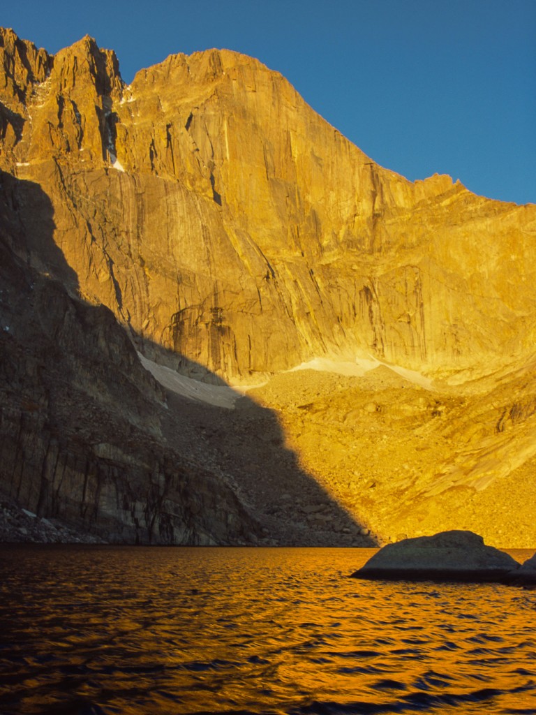 Chasm Lake, sunrise, Rocky Mountain National Park