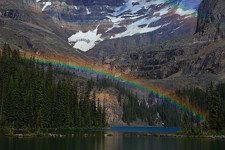 rainbow over Lake O'Hara